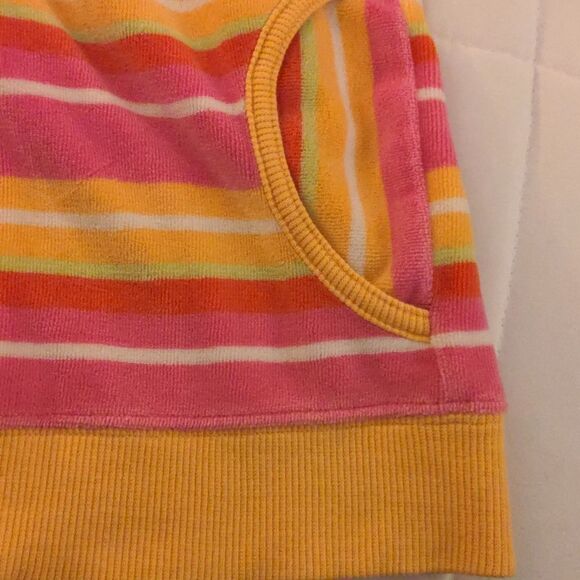 Gymboree Y2K kids‎ Pink and orange velour striped jacket size 8🌈 - Picture 4 of 6